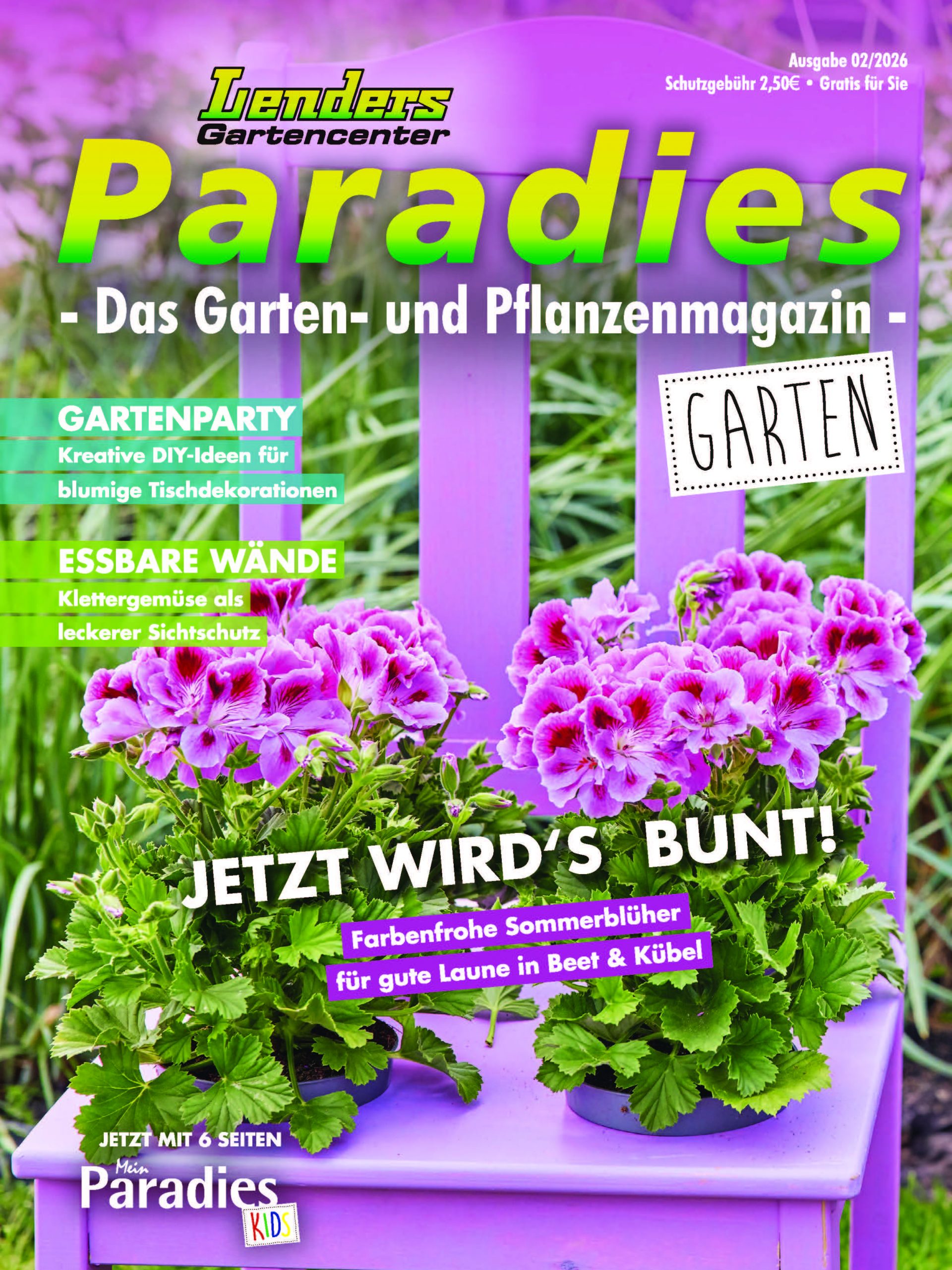 Lenders Paradies, Titelseite der aktuellen Ausgabe